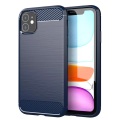 Hülle für Apple iPhone 11 TPU Silikon Edelstahl-Karbonfaser Optik