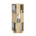 FMD, FMD Aktenschrank Drehbar offene Fächer 34×34×107 cm Antik-Eiche