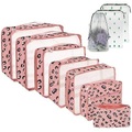 10-teilige Kofferorganisatoren, Packwürfel Für Reisen Und Urlaub, Reiseorganisator Mit Kosmetiktasche, Schuhsack, Kofferorganisator-set Für Die Aufbewahrung Zu Hause (10 Leoparden-muster) Damen Multicolor ONE SIZE