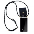 Cadorabo Handy Kette für Samsung Galaxy S9 PLUS in SCHWARZ SILBER – Silikon Necklace Umhänge Hülle mit Gold Ringen, Kordel Band Schnur und abnehmba...