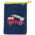 Playshoes Frottee-Waschhandschuh Feuerwehr marine