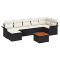 VidaXL - Garten-sofa poly-rattan, One Size, Schwarz