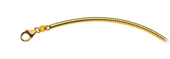 Collier Omega Glied Gelbgold 750, 3mm, 40cm Unisex Gelbgold 40cm