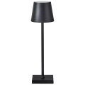 Beliani - Kabellose LED Tischlampe aus Aluminium Minimalistisch BACEIRO, One Size, Schwarz