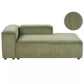 Beliani - Chaiselongue aus Cord Modern ARDAL, One Size, Grün