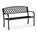 B2X - Gartenbank aus Metall mit Flechtmuster, 130X45CM