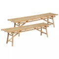 Gartenbank aus Bambusholz Boho TINDARI Gartenbank aus Bambusholz Boho TINDARI