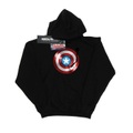 Captain America Drehscheibe Hoodie Damen Schwarz S