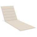 vidaXL Sonnenliegen-Auflage Cremeweiß 200x60x4 cm Stoff