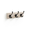 Wandgarderobe Logas Mit 3 Doppelhaken Unisex Schwarz ONE SIZE