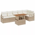 VidaXL - Garten-sofa-set poly-rattan, One Size, Beige
