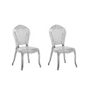 Set mit 2 Stühlen aus Polycarbonat Glamourös VERMONT Set mit 2 Stühlen aus Polycarbonat Glamourös VERMONT