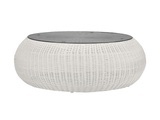 Gartentisch - Polyrattan - Elfenbein - WHITEHEAVEN Gartentisch - Polyrattan - Elfenbein - WHITEHEAVEN