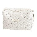 Reisekosmetiktasche, Gesteppte Kulturtasche , Kulturtasche Mit Blumenmuster, Kosmetiktasche Großes Fassungsvermögen Unisex Offwhite ONE SIZE
