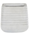 Beliani, Beliani Blumentopf weiss quadratisch 28 x 27 cm PARIKIA