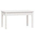 vidaXL Gartenbank Weiß 80x44x45 cm Massivholz Kiefer