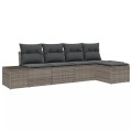 VidaXL - Garten-sofa poly-rattan, One Size, Grau