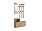 Garderobe Penina Spiegel Eiche Unisex Beige ONE SIZE