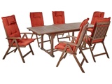 Beliani, Gartentisch Set aus Akazienholz Rustikal AMANTEA Gartentisch Set aus Akazienholz Rustikal AMANTEA