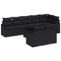 VidaXL - Garten-sofa poly-rattan, One Size, Schwarz
