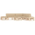 vidaXL, vidaXL 6-tlg. Paletten-Lounge-Set mit Kissen Kiefernholz Imprägniert