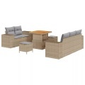 VidaXL - Garten-sofa poly-rattan, One Size, Beige