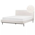Bett mit Lattenrost aus Bouclé Modern CORIO Bett mit Lattenrost aus Bouclé Modern CORIO