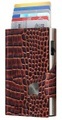 Tru Virtu - Kartenetui Click and Side Double Croco - Dunkelbraun