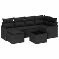 VidaXL - Garten-sofa poly-rattan, One Size, Schwarz