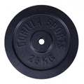 Gorilla sports, Hantelscheibe Guss Unisex Schwarz 25KG