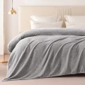 Alopini - Kuscheldecke Superweiche und warme Fleecedecke für Sofa, Couch Bett mit Waffelmuster, kuschelige & gemütliche Decke, One Size, Grau
