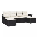 VidaXL - Garten-sofa poly-rattan, One Size, Schwarz