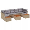 VidaXL - Garten-sofa-set poly-rattan, One Size, Beige