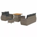 VidaXL - Garten-sofa poly-rattan, One Size, Grau