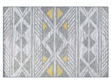 Beliani, Beliani Teppich grau-gelb geometrisches Muster 160 x 230 cm KARGI