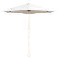vidaXL Sonnenschirm 270×270 cm Holzstange Cremeweiß
