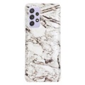 Galaxy A52 - Softes Silikon Gummi Case white Marble