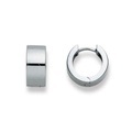 Scharnier-creolen Weissgold 750, 13mm Damen 13mm