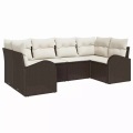 VidaXL - Garten-sofa poly-rattan, One Size, Braun