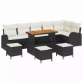 VidaXL - Garten-sofa poly-rattan, One Size, Schwarz