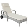 Sonnenliege Rattan mit Rollen Sonnenliege Rattan mit Rollen