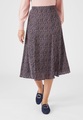 Ausgestellter Plissee-rock. Unisex Blau 42