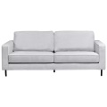 Beliani - 3 Sitzer Sofa aus Stoff Minimalistisch SAVALEN, One Size, Rauch