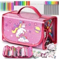 Activity-board, Activity-board - Glitzerstifte Malset für Kinder Malkoffer Kinder, One Size, Pink