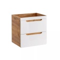 Waschbeckenunterschrank hängend - 60 cm - Naturfarben & Weiß - ARUBA Waschbeckenunterschrank hängend - 60 cm - Naturfarben & Weiß - ARUBA
