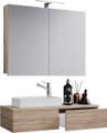 3-tlg Badmöbel Set Gäste WC Gästebad Waschplatz Waschtisch klein schmal Gudas SC 3-tlg Badmöbel Set Gäste WC Gästebad Waschplatz Waschtisch klein schmal Gudas SC
