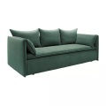 Sofa 3-Sitzer - Mit Schlaffunktion - Cord - Grün - TEODORA Sofa 3-Sitzer - Mit Schlaffunktion - Cord - Grün - TEODORA
