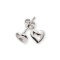 Ohrstecker Herz Weissgold 750, 7mm Damen ONE SIZE
