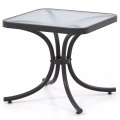 Northio - Beistelltisch mit Tischplatte aus Gehärtetem Glas Wetterfester Balkontisch Kleiner Gartentisch, 45cm