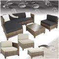 Rattan Lounge mit Aluminiumgestell inkl. Bezüge in 2 Farben Rattan Lounge mit Aluminiumgestell inkl. Bezüge in 2 Farben